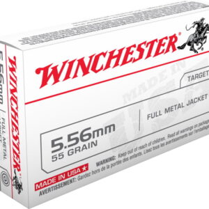 opplanet winchester 5 56x45mm nato 55 grain full metal jacket brass cased centerfire rifle ammo 20 rounds q3131ky main 1