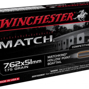 opplanet winchester 7 62x51mm 175 grainboat tail hollow point centerfire rifle ammo 20 rounds s76251m main