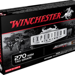 opplanet winchester ammo s270wsmct expedition big game 270 wsm 140 gr accubond ct 20 bx