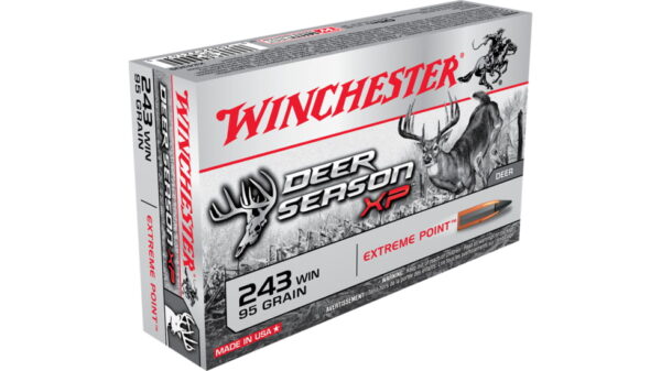 opplanet winchester deer season xp 243 winchester 95 grain extreme point polymer tip centerfire rifle ammo 20 rounds x243ds main 1