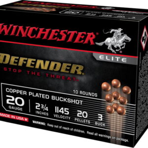 opplanet winchester defender 20 gauge 2 3 4in 20 pellets centerfire shotgun buckshot ammo 10 round sb203pd main
