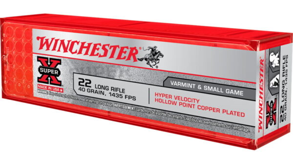 opplanet winchester hyper speed 22 long rifle 40 grain copper plated hollow point rimfire ammo 100 rounds xhv22lr main 1