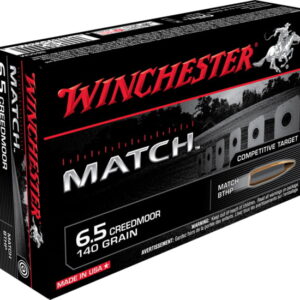 opplanet winchester match 6 5 creedmoor 140 grain boat tail hollow point centerfire rifle ammo 20 rounds s65cm main 1