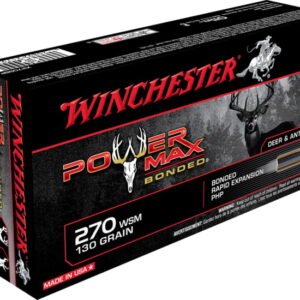 opplanet winchester power max bonded 270 winchester short magnum 130 grain bonded rapid expansion protected hollow point centerfire rifle ammo 20 rounds x270sbp main 1