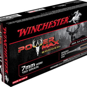 opplanet winchester power max bonded 7mm winchester short magnum 150 grain bonded rapid expansion protected hollow point centerfire rifle ammo 20 rounds x7mmwsmbp main 1