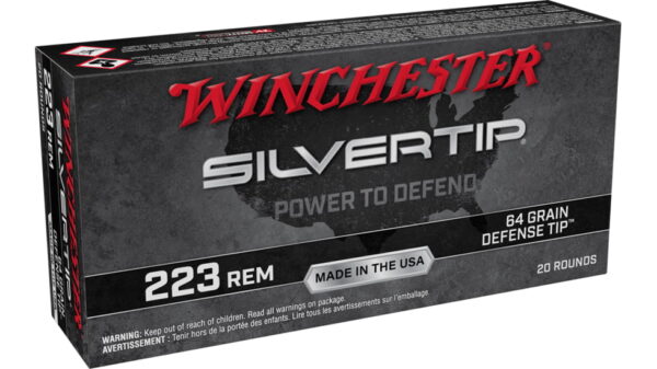 opplanet winchester silvertip centerfire 223 rem 64 grain defense tip npj rifle ammo 20 round w223st main