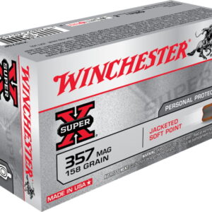 opplanet winchester super x handgun 357 magnum 158 grain jacketed soft point centerfire pistol ammo 20 rounds x3575p main 1