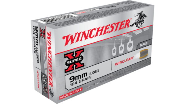 opplanet winchester super x handgun 9mm luger 124 grain winclean enclosed base centerfire pistol ammo 50 rounds wc92 main 1