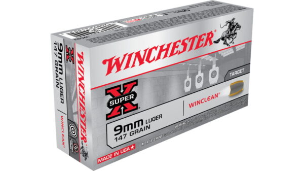 opplanet winchester super x handgun 9mm luger 147 grain winclean enclosed base brass cased centerfire pistol ammo 50 rounds wc93 main