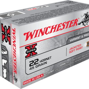 opplanet winchester super x rifle 22 hornet 45 grain jacketed soft point centerfire rifle ammo 50 rounds x22h1 main 1