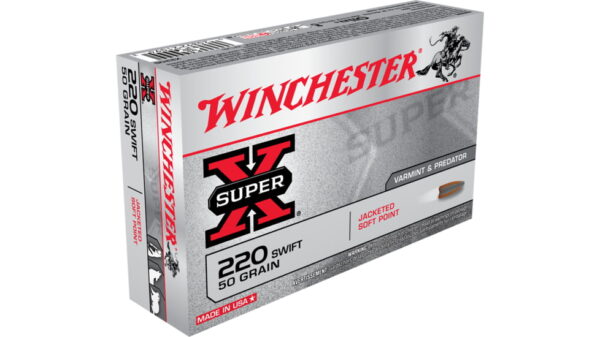 opplanet winchester super x rifle 220 swift 50 grain jacketed soft point centerfire rifle ammo 20 rounds x220s main 1