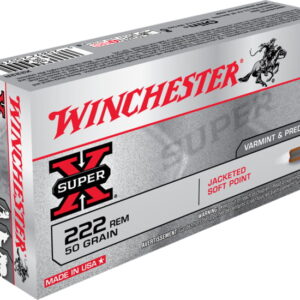 opplanet winchester super x rifle 222 remington 50 grain jacketed soft point brass cased centerfire rifle ammo 20 rounds x222r main