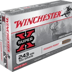 opplanet winchester super x rifle 243 winchester 100 grain power point brass cased centerfire rifle ammo 20 rounds x2432 main 1