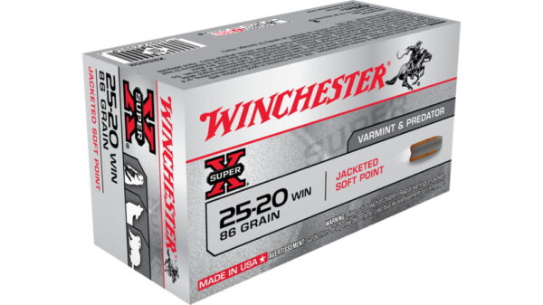opplanet winchester super x rifle 25 20 winchester 86 grain jacketed soft point centerfire rifle ammo 50 rounds x25202 main 1