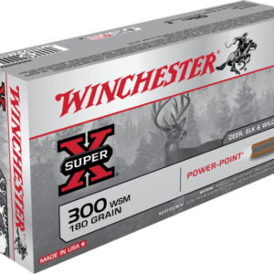 opplanet winchester super x rifle 300 winchester short magnum 180 grain power point brass cased centerfire rifle ammo 20 rounds x300wsm main