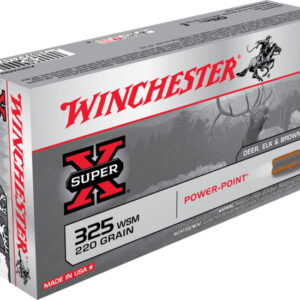 opplanet winchester super x rifle 325 winchester short magnum 220 grain power point brass cased centerfire rifle ammo 20 rounds x325wsm main