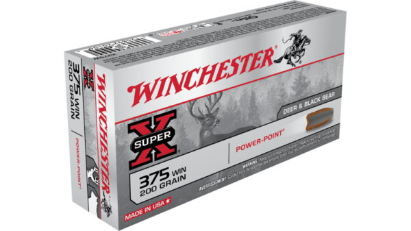 opplanet winchester super x rifle 375 winchester 200 grain power point brass cased centerfire rifle ammo 20 rounds x375w main 1