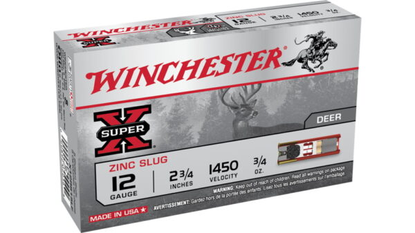 opplanet winchester super x shotshell 12 gauge 3 4 oz 2 75in centerfire shotgun slug ammo 5 rounds x12rs15lf main 1