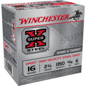 opplanet winchester super x shotshell 16 gauge 15 16 oz 2 75 centerfire shotgun ammo 25 round we16gt6 main