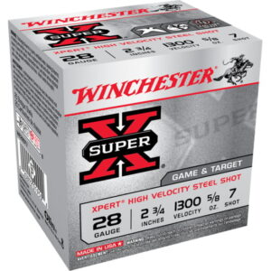 opplanet winchester super x shotshell 28 gauge 5 8 oz 2 75in centerfire shotgun ammo 25 rounds we28gt7 main 1