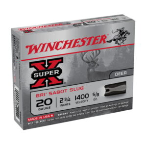 opplanet winchester super x shotshell bri 20 gauge 5 8 oz 2 75in centerfire shotgun slug ammo 5 rounds xrs20 main 1
