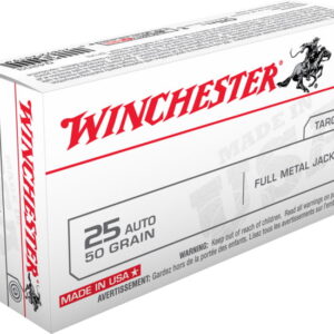 opplanet winchester usa handgun 25 acp 50 grain full metal jacket centerfire pistol ammo 50 rounds q4203 main 1