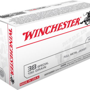 opplanet winchester usa handgun 38 special 130 grain full metal jacket centerfire pistol ammo 50 rounds q4171 main 1