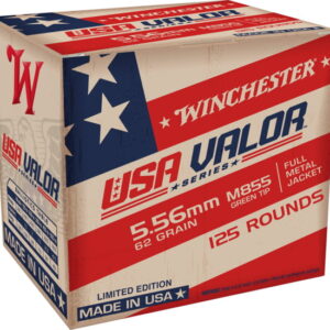 opplanet winchester usa valor 5 56mm 62 grain m855 green tip fmj centerfire rifle ammo 125 rounds usa855125 main 1