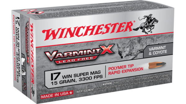 opplanet winchester varmint x lf 17 winchester super magnum 15 grain rapid expansion polymer tip rimfire ammo 50 rounds x17w15plf main 1