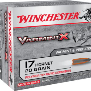 opplanet winchester varmint x rifle 17 hornet 20 grain rapid expansion polymer tip centerfire rifle ammo 20 rounds x17p main 1