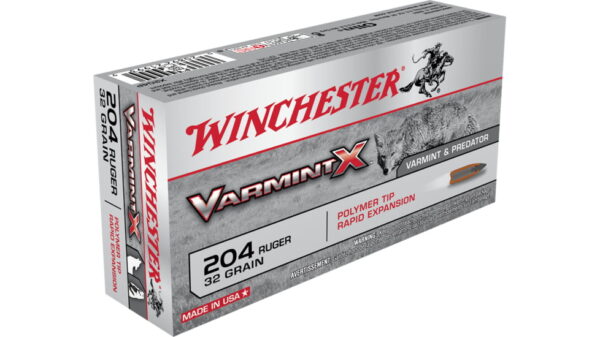 opplanet winchester varmint x rifle 204 ruger 32 grain rapid expansion polymer tip centerfire rifle ammo 20 rounds x204p main 1